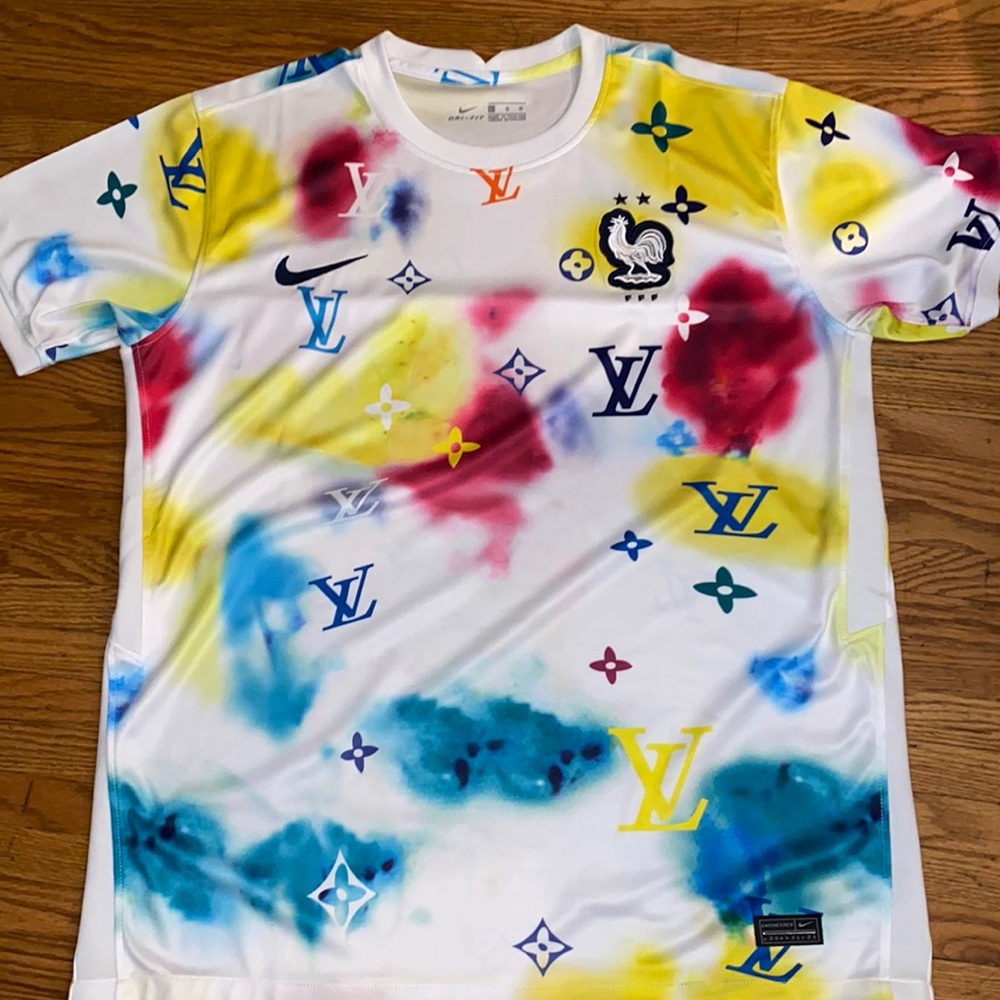 Louis Vuitton NIKE custom mock up soccer jersey